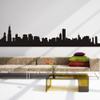 Custom Chicago Skyline Silhouette Vinyl Art Wall Decal&Mural for Living Room (Medium,Black) view 1