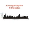 Custom Chicago Skyline Silhouette Vinyl Art Wall Decal&Mural for Living Room (Medium,Black) view 3