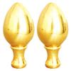 Royal Designs Egg Lamp Finial for Lamp Shade, 2.25 Inch, Polished Brass - Set of 2 view 1