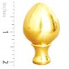 Royal Designs Egg Lamp Finial for Lamp Shade, 2.25 Inch, Polished Brass - Set of 2 view 4