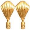 Royal Designs Seashell Lamp Finial for Lamp Shade, 2 Inch, Polished Brass, Set of 2 view 1