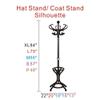 Coat Hanger Wall Decal Hatstand Coatrack Silhouette Wall Sticker Vinyl Wall Graphic Home Art Decoration Dark Brown view 3
