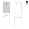 Qualarc PCSDB-LG Parcel Chest Secure Locking Delivery Box Made of Galvanized Steel, Textured Gray, Large view 2