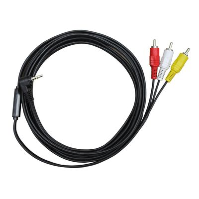 Audio 2000s ADC2113 10 Feet 3.5mm TRRS (AV Mini Plug) to 3 RCA Audio Video Cable for Sony, JVC, Panasonic, Canon, Sharp, Samsung Camcorder or Mini DV