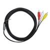 Audio 2000s ADC2113 10 Feet 3.5mm TRRS (AV Mini Plug) to 3 RCA Audio Video Cable for Sony, JVC, Panasonic, Canon, Sharp, Samsung Camcorder or Mini DV view 1