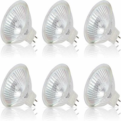 Simba Lighting Halogen MR16 20W 12V Light Bulbs, GU5.3 Base, 2700K, 6 Pack