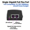 60W Gigabit PoE+ Injector, 10/100/1000Mbps, PoE++ Injector Ethernet Adapter, Shidlded RJ-45, IEEE 802.3af/at/bt Compliant, Up to 328 Ft, Replace of TL-PoE170S, TPE-117GI, M921-E-60W view 3
