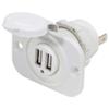 Blue Sea Systems 1016200 12V DC Dual USB Charger Socket, White view 1