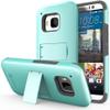 VENA HTC One (M9) Case - [Legacy] Slim Fit Dual Layer Hybrid Case with Kickstand & Screen Protector for HTC One M9 (2015) - Teal & Gray view 1