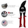 MIDWEST Blackout Series Aviation Snip - Left Cut Offset Tinner Shears, Made in the USA - MWT-6510LO view 2