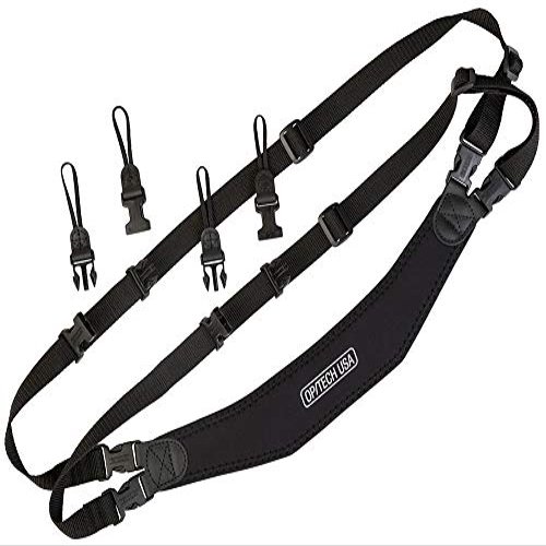 OP/TECH USA Utility Sling Duo - Shoulder Sling for Two Cameras,Black