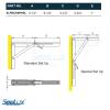 SeaLux Stainless Steel 12" Table, Folding Table Shelf Bracket max Load 330 lbs view 4