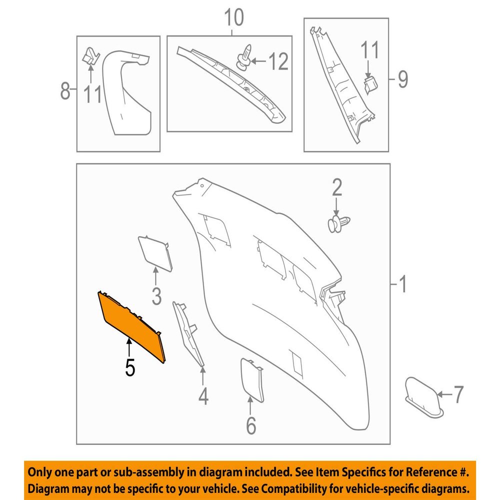 Toyota 67765-0R010-C0 Door Service Hole Cover