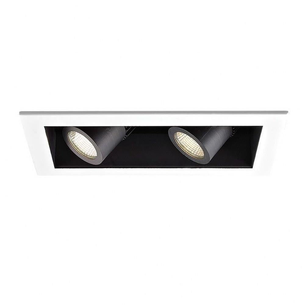 WAC Lighting MT4LD211NE-S927-BK LED Precision Multiple Two New Construction IC Rated Housing in 2700K 90CRI Spot Beam 90 CRI, 2 Lights, Black