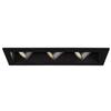 WAC Lighting MT4LD311NE-S927-BK LED Precision Multiple Three New Construction IC Rated Housing in 2700K 90CRI Spot Beam, 3 Lights, Black view 1
