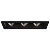 WAC Lighting MT4LD316NE-F927-BK LED Precision Multiple Three New Construction Non-IC Housing in 2700K 90CRI Flood Beam, 3 Lights, Black view 1