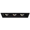 WAC Lighting MT4LD316NE-F927-BK LED Precision Multiple Three New Construction Non-IC Housing in 2700K 90CRI Flood Beam, 3 Lights, Black view 2