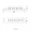 WAC Lighting MT4LD411NE-S927-BK Precision Multiples LED Four New Construction IC Rated Housing, 2700K 90CRI Spot Beam, 4 Lights, Black view 3