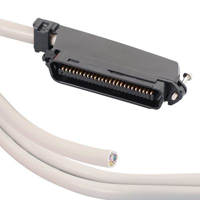 ICC Male to Open-End 25-Pair Telco Cable 5ft - Cat3 24AWG, 100% Solid Pure Copper, Gray Riser CMR Cable with 90-Degree 50-Pin Telco Connector for Voice and Low Data PBX Applications, 5 Feet