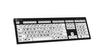 LogicKeyboard XL Print PC slim line black on white keyboard compatible with Windows XP, Vista, 7 - 10- Part: LKB-LPRNTBW-AJPU view 3