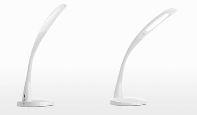 ViSee Super High Brightness LED Desk Lamp with 5-Level Brightness Touch Control, Folding Goose Neck, and Two USB Charging Ports