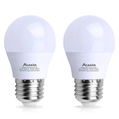 Acaxin LED Refrigerator Light Bulbs - IP54, A15 4W 5000K, 40W Equiv, Fridge