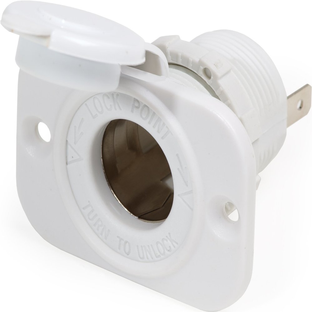 Blue Sea Systems 1011200 12V DC USB Dash Socket, White
