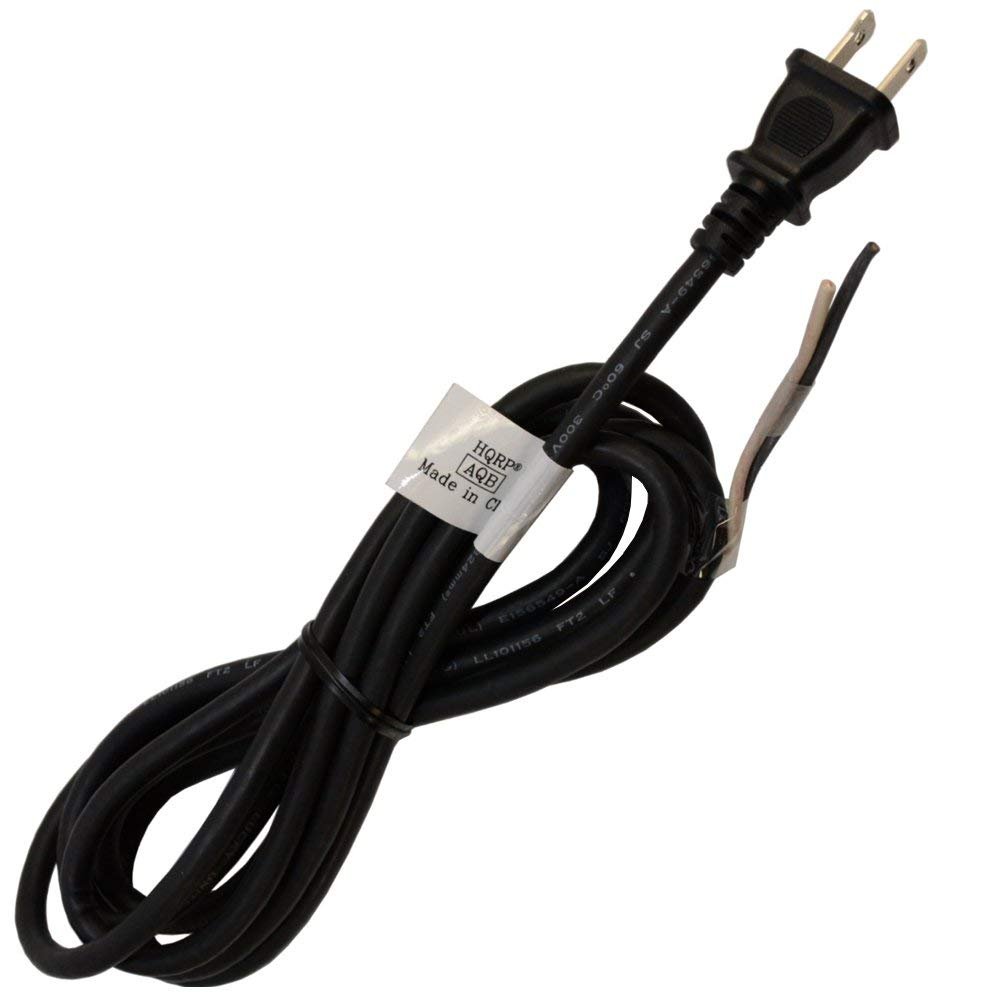 HQRP AC Power Cord Compatible with Makita 18-2-1.83, 660066-8, 660065-0, 660064-2, 660063-4, 660061-8, 664425-8 Mains Cable Repair