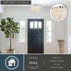 VAXCEL Elsa 16-in W Satin Nickel Capiz Shell Coastal Flush Mount Ceiling Light Fixture view 2