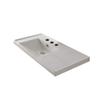 Scarabeo 3008-Three Hole ML Rectangular Ceramic Self Rimming/Wall Mounted Bathroom Sink, White view 1