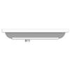 Scarabeo 3008-Three Hole ML Rectangular Ceramic Self Rimming/Wall Mounted Bathroom Sink, White view 3