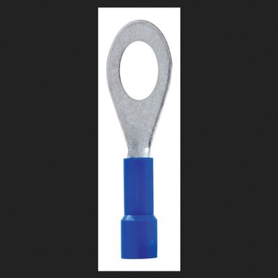 JANDORF SPECIALTY HARDWARE 60908 Blue Ring Terminal, 16-14 AWG, Insulated, Tin Plated Copper