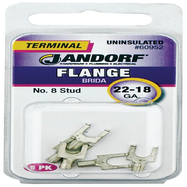 Terminal, Flange, 22-18 Gauge, Uninsulated, #8 Stud: Essential for High-Performance Wiring