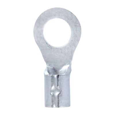 Terminal, Ring, 22-18 Gauge, Uninsulated, #6 Stud (Pack): Durable Design for Secure Connections