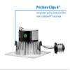 NICOR Lighting 4 inch Square LED Downlight Retrofit Kit in 3000K (DLQ4-10-120-3K-WH) view 3