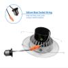 NICOR Lighting 5/6 inch Adjustable LED Eyeball Retrofit Downlight Kit in 3000K (DEB56-20-120-3K-WH) view 3