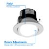 NICOR Lighting 4 inch LED Gimbal Downlight Retrofit Kit in 3000K (DLG4-10-120-3K-WH) view 3