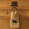 BLACK FOREST DECOR Kodiak Bear Cast Towel Ring 4" Wx3 1/2" Dx8 H view 2
