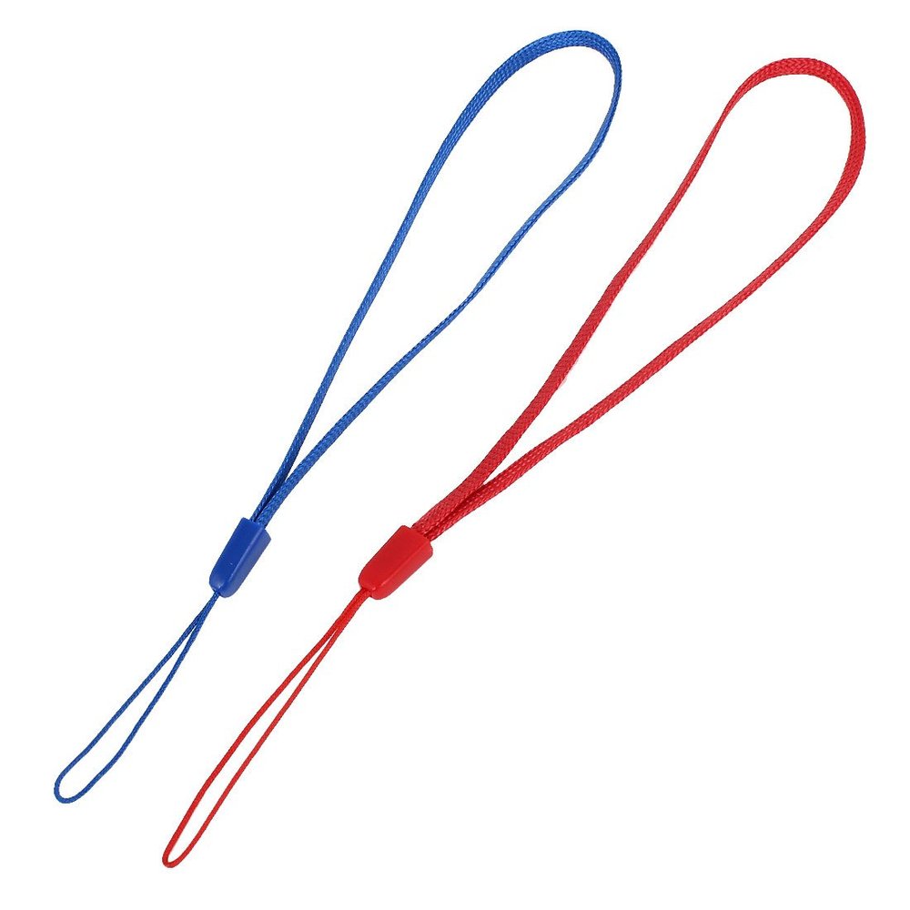 uxcell 2 Pieces Red Blue Hand Wrist Strap Lanyard String 19cm for Cell Phone