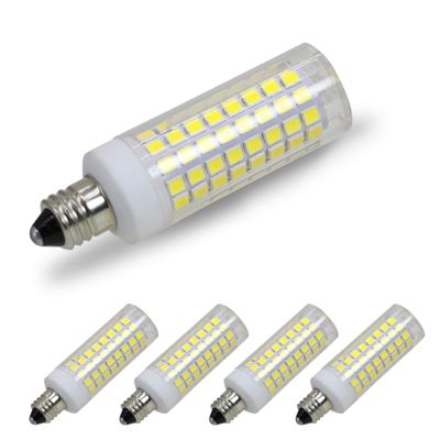 [4-Pack] E11 LED, All-New (102LEDs) E11 Led Bulbs, 8W 75W-100W Equivalent, 850 LM, Daylight 6000K, Dimmable,E11 Mini Candelabra Base, JD T3/T4 360 Degree Beam Angle for Indoor Decorative Lighting.