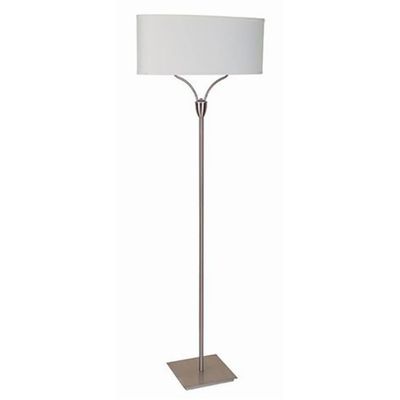 Milton Greens Stars A6221F Scott Contemporary Floor Lamp, 62.5-Inch, Silver