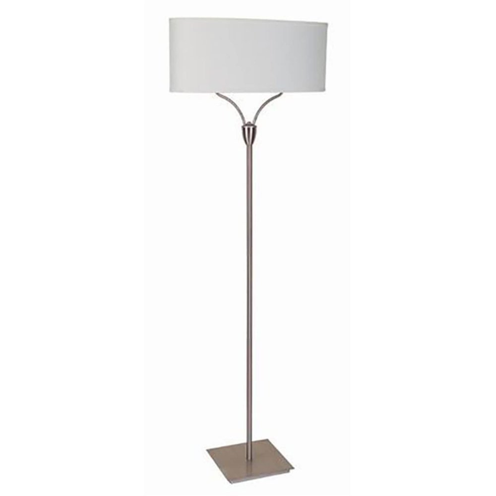 Milton Greens Stars A6221F Scott Contemporary Floor Lamp, 62.5-Inch, Silver