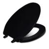 Centoco Black Toilet Seat Elongated, Toilet Seat Cover, Closed Front with Cover, Commercial, Heavy Duty Hinge and Stainless Steel Hardware, Plastic, Made in the USA, DS800STS-407 view 1