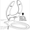Centoco Black Toilet Seat Elongated, Toilet Seat Cover, Closed Front with Cover, Commercial, Heavy Duty Hinge and Stainless Steel Hardware, Plastic, Made in the USA, DS800STS-407 view 3