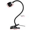 LUMINTURS(TM 3W LED Clip Clamp Lamp Desk Book Light Gooseneck Flexible Pipe ON/Off Button Black Shell view 2