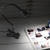 LUMINTURS(TM 3W LED Clip Clamp Lamp Desk Book Light Gooseneck Flexible Pipe ON/Off Button Silver Shell view 4
