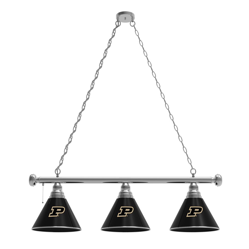 HBS Purdue 3 Shade Billiard Light with Chrome Fixture by The Holland Bar Stool Co.