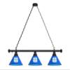 Holland Bar Stool Co. U.S. Coast Guard 3 Shade Billiard Light with Black Fixture by The view 1