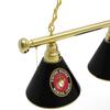 Holland Bar Stool Co. U.S. Marines 3 Shade Billiard Light with Brass Fixture by The view 2