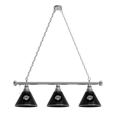 HBS Los Angeles Kings 3 Shade Billiard Light with Chrome Fixture by Holland Bar Stool